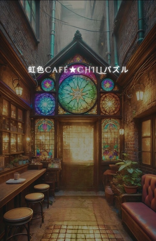 ステンドグラスが輝く虹色Caféのパズルの世界